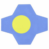 パラオ国旗 サッカーボール (フラット)