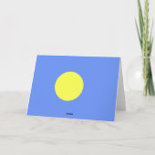 パラオ国旗 サンキューカード (裏面)