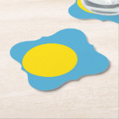 パラオ国旗 ペーパーコースター (アングル)