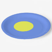 パラオ国旗 ペーパープレート (アングル)