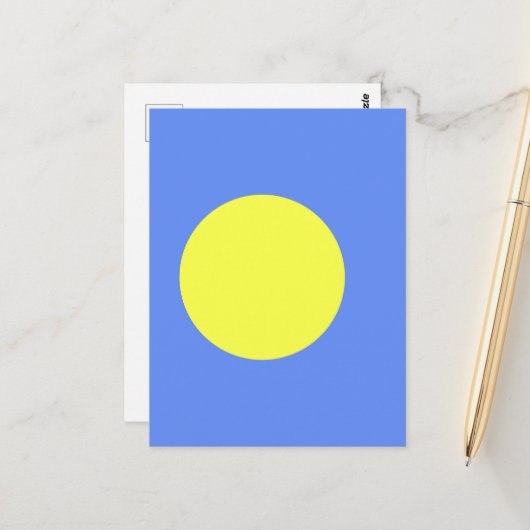 パラオ国旗 ポストカード (正面/裏面インサイチュ)