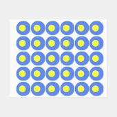 パラオ国旗 ラベル (シート)