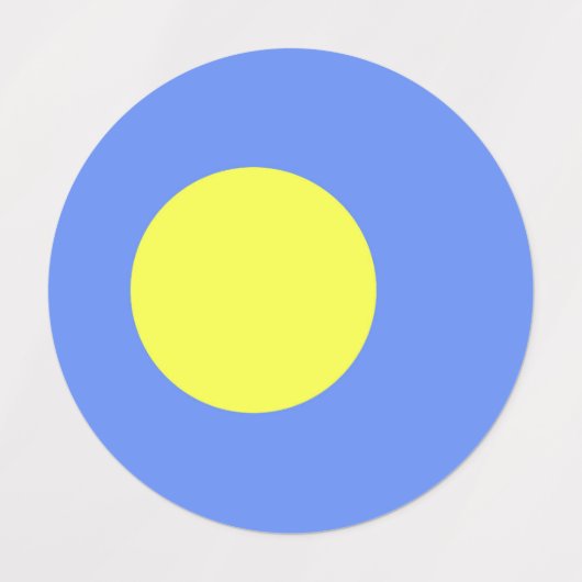 パラオ国旗 ラベル (デザイン2)