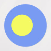 パラオ国旗 ラベル (デザイン1)