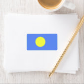 パラオ国旗 ラベル (インサイチュ)