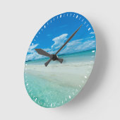 パラオ島の熱帯の海 ラウンド壁時計 (傾斜)