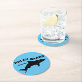 パラオ島スクーバダイビングとサメ ラウンドペーパーコースター (インサイチュ)