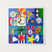 パラオ州パラウアンタペストリー タペストリー (正面(横))