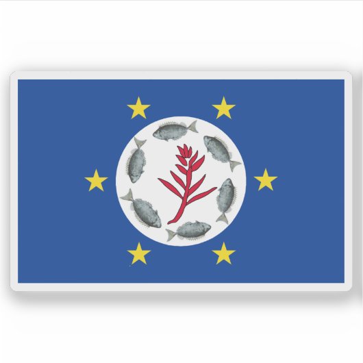 パラオ州国旗 シール (正面)