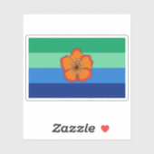 パラオ州国旗 シール (シート)