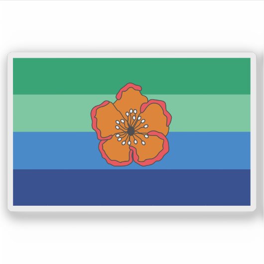 パラオ州国旗 シール (正面)