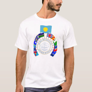 パラオ諸島は風車に印を付けます Tシャツ