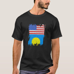パラオUSAアメリカパラウアンルーツパラウアンプライドパラ Tシャツ