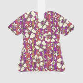 パラカパラオハワイアンチェックハイビスカスアロハシャツ オーナメント (裏面)