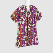 パラカパラオハワイアンチェックハイビスカスアロハシャツ オーナメント (正面)