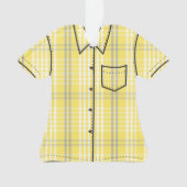 パラカプリドアロハシャツ – レモンイエロー オーナメント (正面)