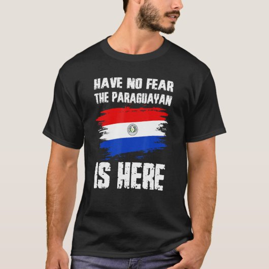 パラグアイがパラグアイ国旗を掲げる恐れはない Tシャツ (正面)