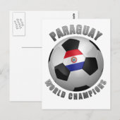 パラグアイのサッカーのチャンピオン ポストカード (正面/裏面)