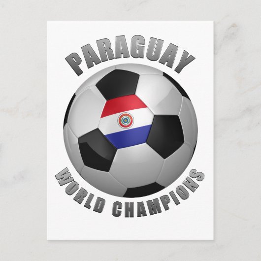パラグアイのサッカーのチャンピオン ポストカード (正面)