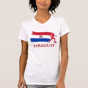 パラグアイのサッカーの旗 Tシャツ