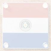 パラグアイの国旗 ガラスコースター (裏面)