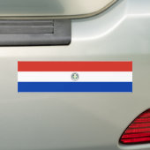パラグアイの国旗 バンパーステッカー (車上)