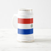 パラグアイの国旗 ビールジョッキ (正面左)