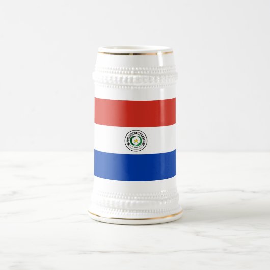 パラグアイの国旗 ビールジョッキ (中央)