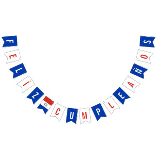 パラグアイの誕生日パーティーの飾り旗 バンティングフラッグ