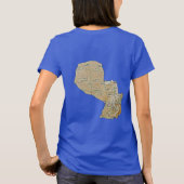 パラグアイ国旗と地図dk Tシャツ (裏面)