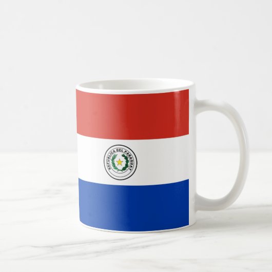 パラグアイ国旗のセラミックコーヒーマグ コーヒーマグカップ (右)