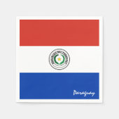 パラグアイ国旗のパーティーファッション/スポーツファン スタンダードカクテルナプキン (正面)
