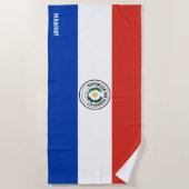 パラグアイ国旗の素晴らしい愛国心 ビーチタオル (正面)