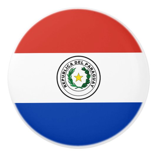パラグアイ国旗 セラミックノブ (正面)
