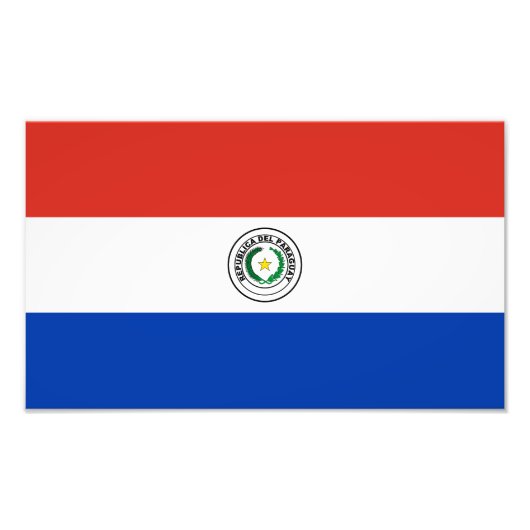 パラグアイ国旗 フォトプリント            (正面)