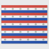 パラグアイ国旗 ラッピングペーパー (フラット)