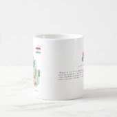 パラグアイ水彩画地図 | モノグラム コーヒーマグカップ (中央)