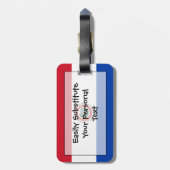 パラグアイ簡単ID個人の国旗 ラゲッジタグ (裏面縦)