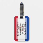 パラグアイ簡単ID個人国旗 ラゲッジタグ (裏面縦)