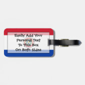 パラグアイ簡単ID個人国旗 ラゲッジタグ (裏面横)