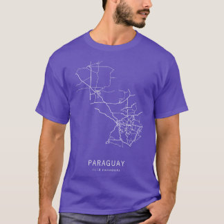 パラグアイ道路地図 Tシャツ