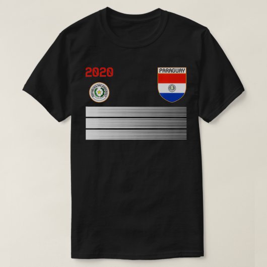 パラグアイ・サッカージャージー2020パラグアイ・サッカープレミム Tシャツ (デザイン正面)