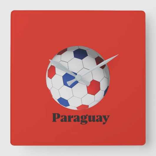 パラグアイ サッカー スクエア壁時計 (正面)