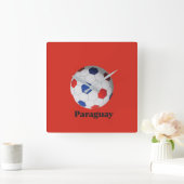 パラグアイ サッカー スクエア壁時計 (ホーム)