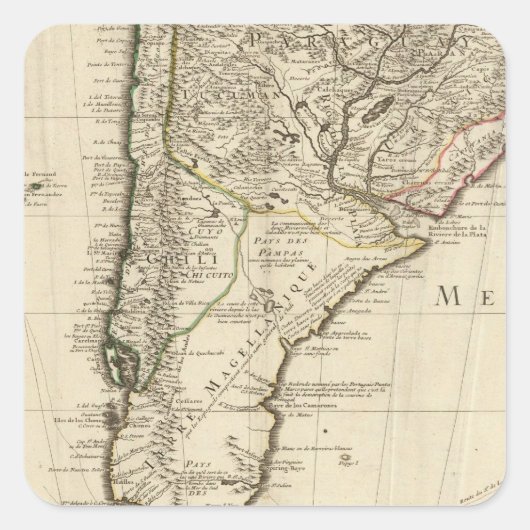 パラグアイ，南米 スクエアシール (正面)