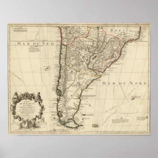 パラグアイ，南米 ポスター (正面)