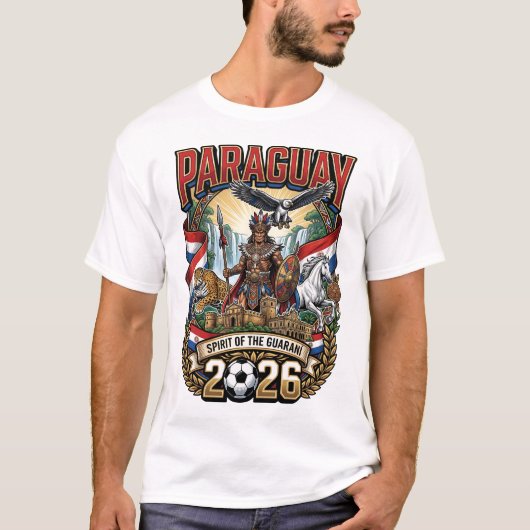 パラグアイ 2026 ファンTシャツ Tシャツ (正面)