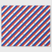 パラグアイ- Bandera deパラグアイの旗 ラッピングペーパー (フラット)