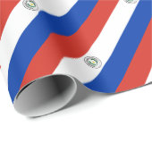 パラグアイ- Bandera deパラグアイの旗 ラッピングペーパー (ロールコーナー)