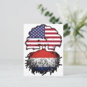 パラグアイUSAツリールーツ国旗 ポストカード (スタンド正面)